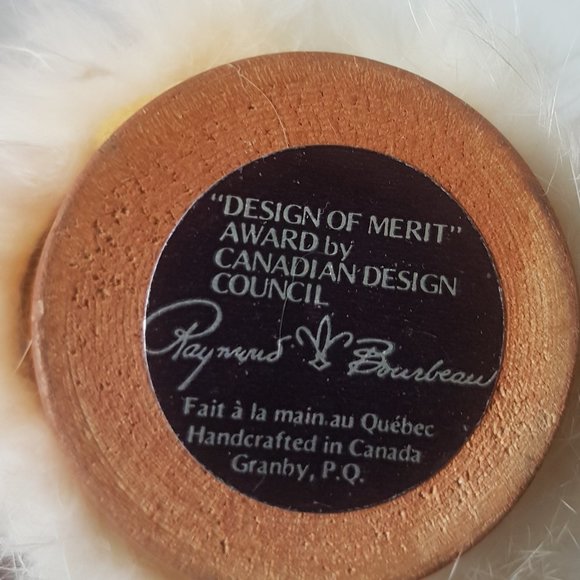 Vintage Wood Inuit Doll with Fur Raymond Bourbeau Handmade - Picture 2 of 14